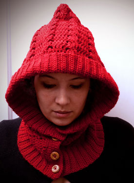 Crochet Through The Woods Hooded Neck Warmer