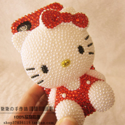 hello kitty 立体珍珠 苹果手机壳