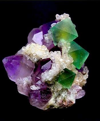 saucywhistles: Amethyst and Fluorite