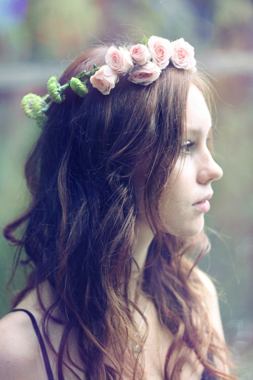 Flowers in hair...