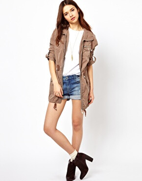 Image 4 of River Island Relaxed Zip Through Parka