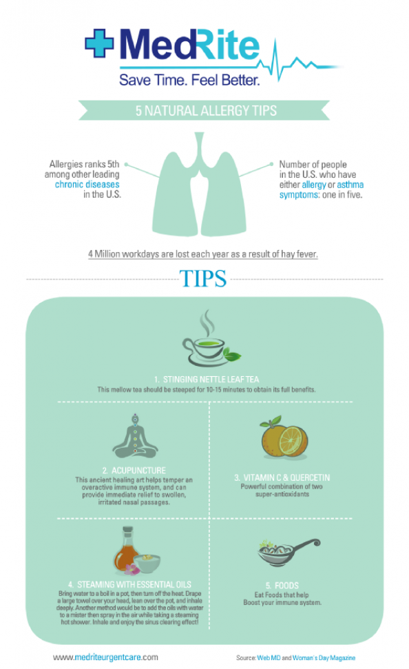 Five Natural Allergy Tips Infographic