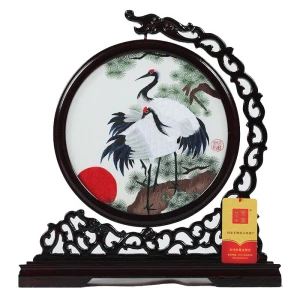 剌綉工藝品  松鶴 松鹤