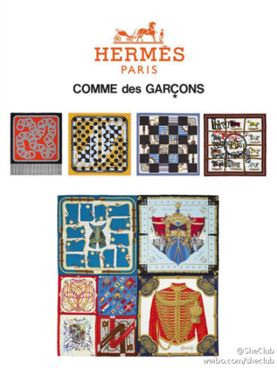 ┃Hermes ╳ Comme des Gar?ons 设计师川久保玲限量丝巾 时髦上市