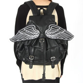韓國代購 Angel back pack 天使翅膀皮革雙肩包