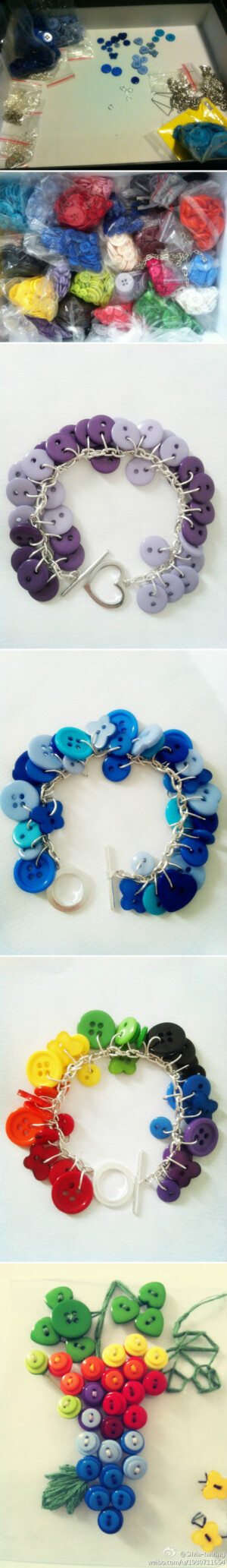 买了一大堆可爱的扣子  还是蛮喜欢的   夏天到了  正适合戴这种风格呢