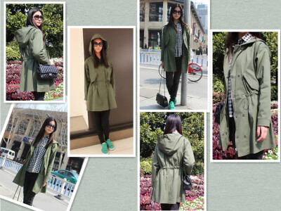 早春款军绿休闲外套