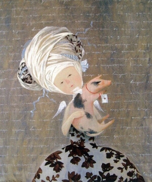 彼岸花。可爱，萌，插画。