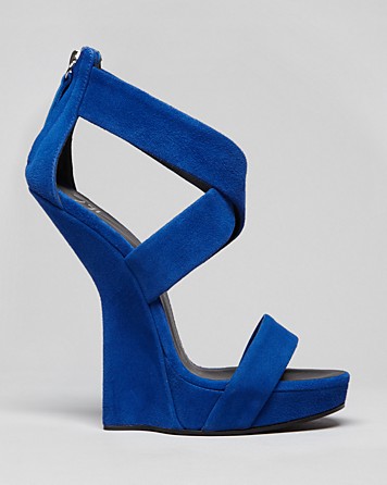 Giuseppe Zanotti Platform Wedge Sandals - Alien Sculpted Criss Cross