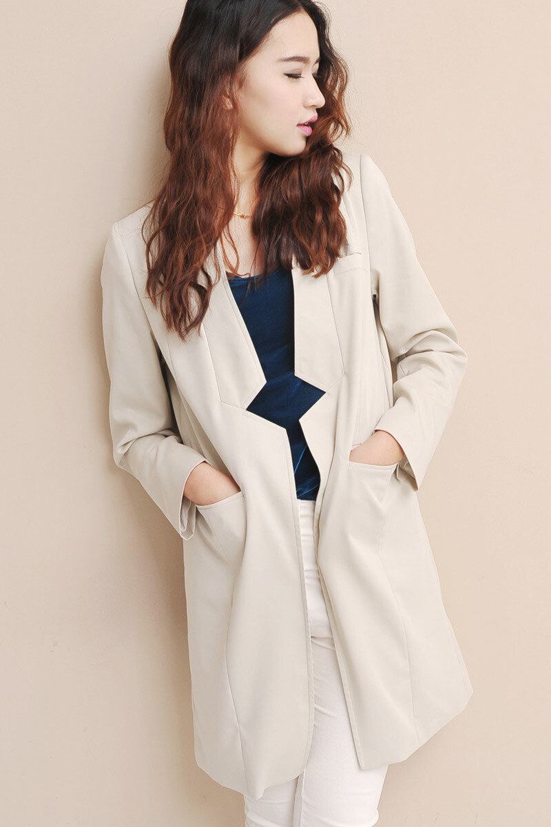 ZZ名品~春夏欧美风百搭挺括风衣外套女zd