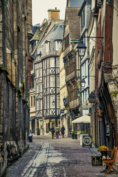 Beautiful scene in Rouen, Normandy, France.