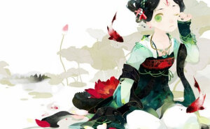 一组唯美的古风插画作品