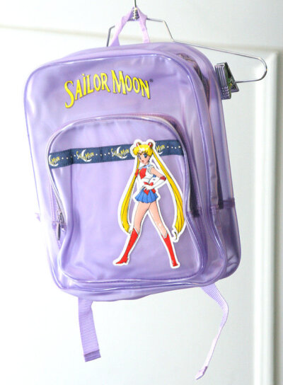 90s Sailor Moon See-Through Lavender Jelly Backpack