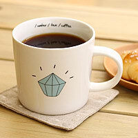 简约 钻石马克杯 陶瓷杯 咖啡杯 果汁杯 水杯 茶杯 zakka 杂货