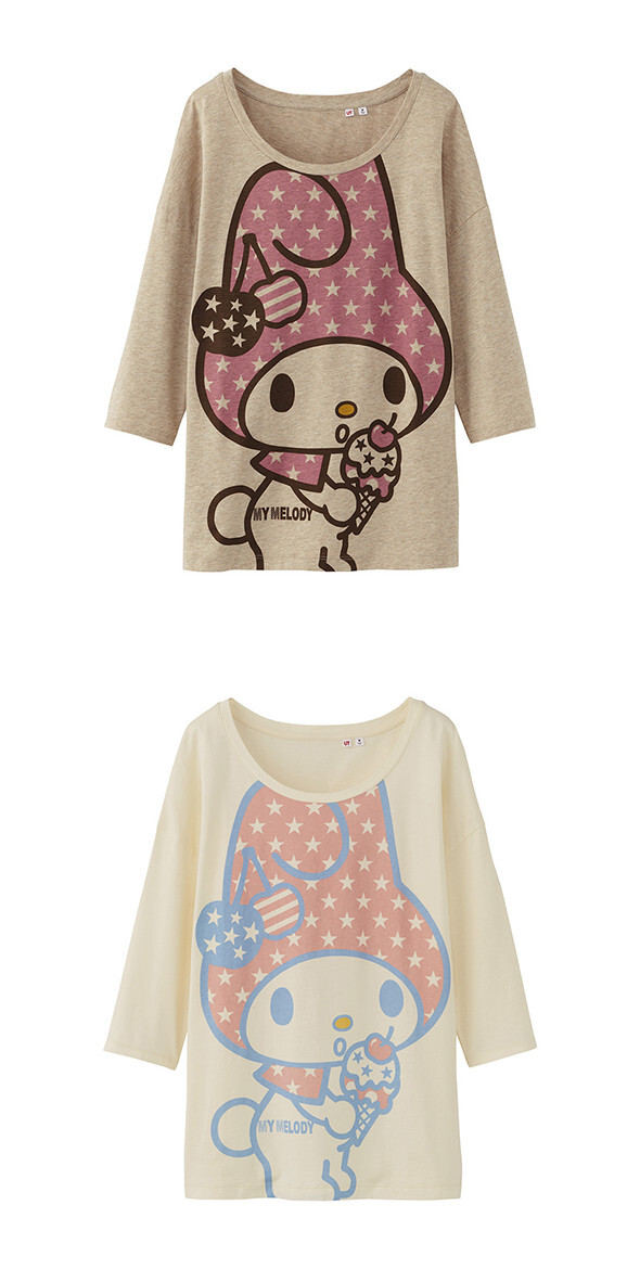 MY MELODY 7分袖印花T恤（￥99.00） http://item.taobao.com/item.htm?id=17362805237