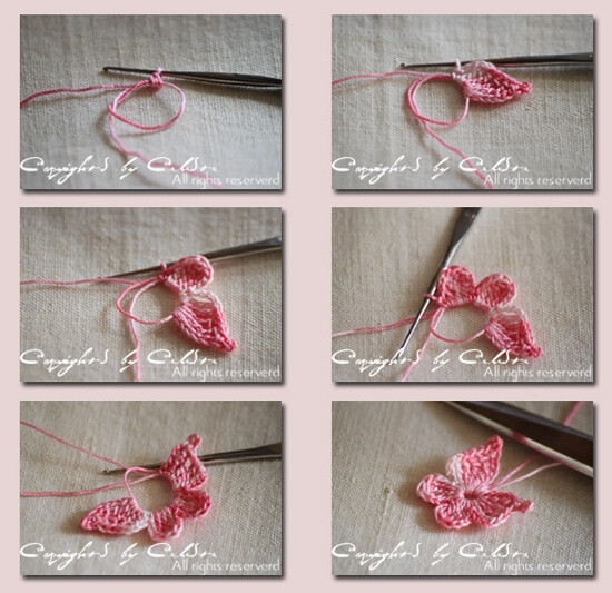 Tutorial: Farfallina in miniatura con l'uncinetto su ....Temptations....