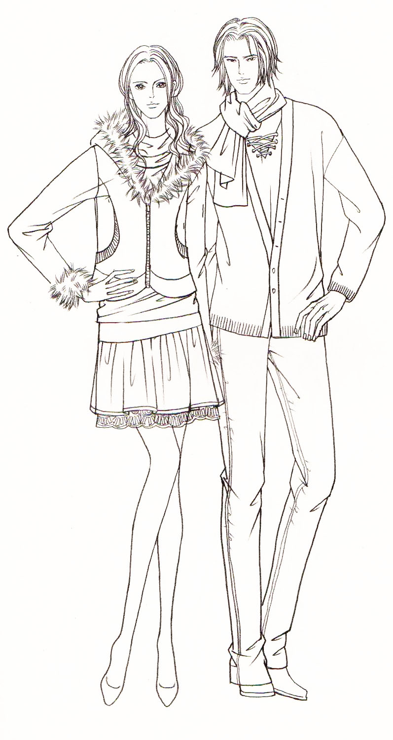 男女装二人组合构图