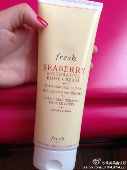 [X]Fresh-Seaberry Restorative Body Cream 今天推荐个FRESH的seaberry restorative body cream。编编身在德州很是干燥，特别是腿部。这款滋润和锁水度都很高而且最特别的是不会香味太夸张，淡淡的闻着也舒服。