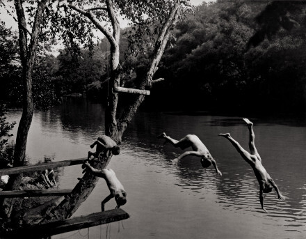 Boys Swimming on the Patapsco River, Maryland photo by A. Aubrey Bodine, 1933