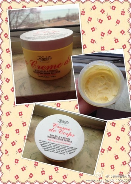 [X]Kiehl's-Creme De Corps 看到@Rea1ityyy @我们推荐kiehls body lotion 虽然没用过这款 但小编突然想到了soy milk body butter,甜而不腻的味道,关键冬天涌也很保湿很强大呢,看，我的快见底了呢 属于绝对会回购的那种,另外小编纵感觉lotion之类的还是春夏用比较好呢 C