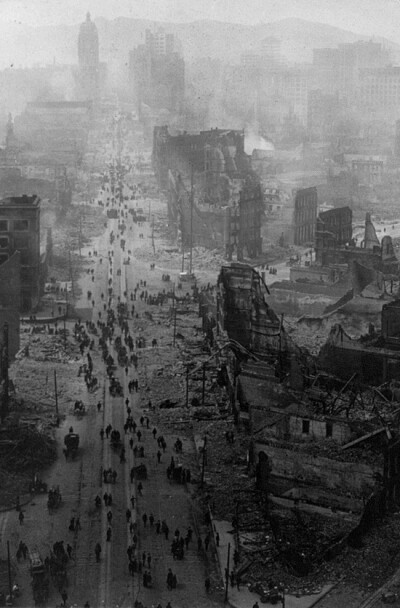 Market Street, San Francisco after the earthquake, 1906.