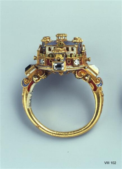 Ring with Castle maybe Italian, 2nd Half of 16th century