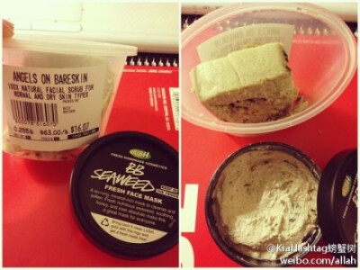 [X]Lush-BB Seaweek Fresh Face Mask Lush的这个BB SEAWEED好好用啊！虽然只有两个星期左右的保质期 不过它把我被FANCL卸妆油毁了的凹凸不平的脸变得超级光滑！！@北美美容快报 上面那个洗脸的也挺好用的