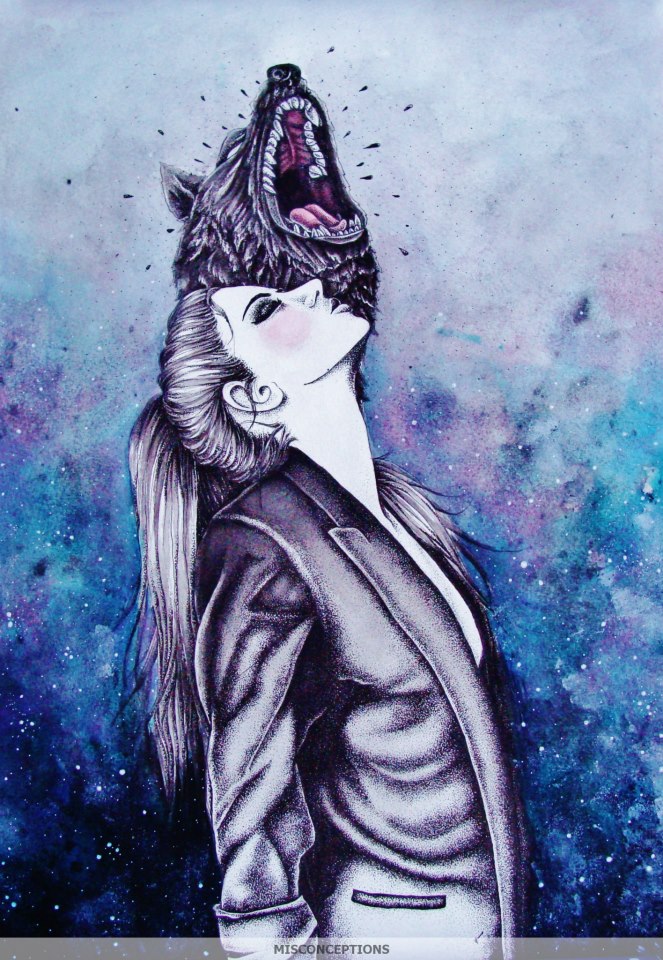 Misconceptions——from facebook " she wolf " black & blue