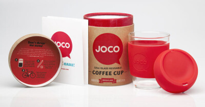 Joco一个创意品牌杯，简约的设计不失美感，很智能。包装跟品牌形象很统一，包装采用环保材质，可以重复使用，JOCO关心的是您的咖啡，和您的体验。