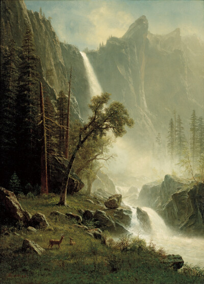 Albert Bierstadt - Bridal Veil Falls, Yosemite (1871-73)