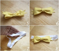 DIY fabric bow ties and flowers