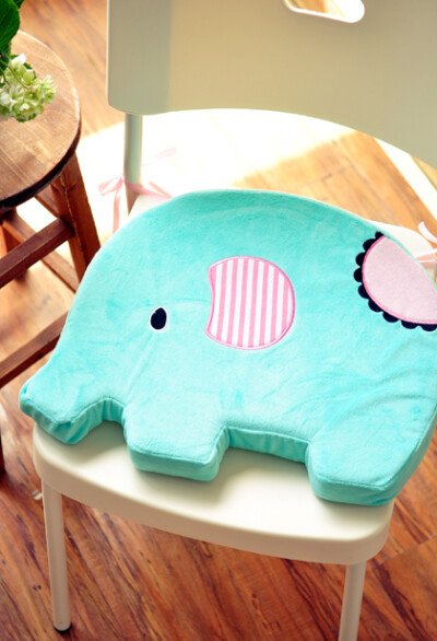 萌！薄荷绿大象可爱加厚坐垫保暖椅垫冬季沙发垫靠垫