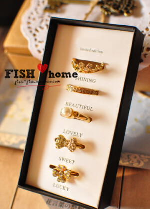 出口单JC星期戒指系列礼盒套装枚套装*