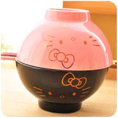 默默爱♥HelloKitty碗可爱陶瓷碗日式大号创意泡面碗方便面碗