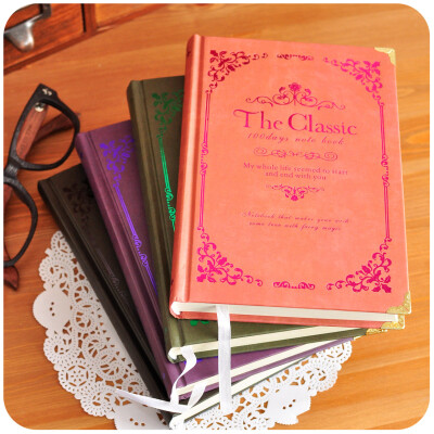 默默爱♥日韩国文具小清新硬面精装复古雕花日记本/记事本