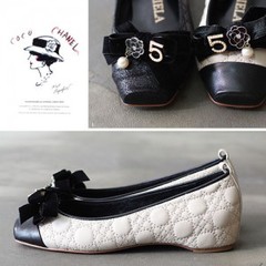 shesday奢侈皇后 手工鞋新款单鞋quilting corsage flats GB90519