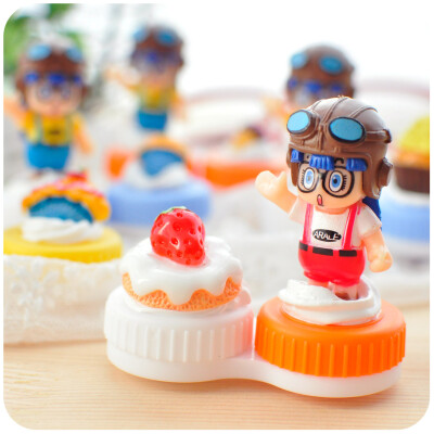 默默爱♥日系DIY可爱奶油隐形眼镜盒阿拉蕾眼镜伴侣盒