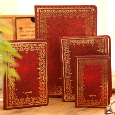 安安家韩国文具联华烫金精装复古硬面抄笔记本记事本日记本子