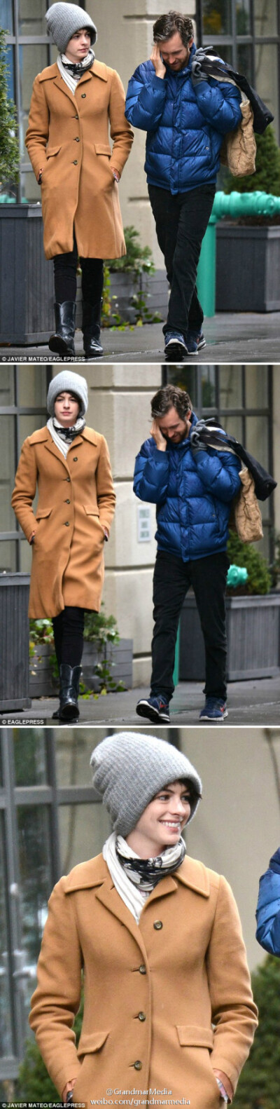 #好看情侣档# Anne Hathaway x Adam Shulman in NYC