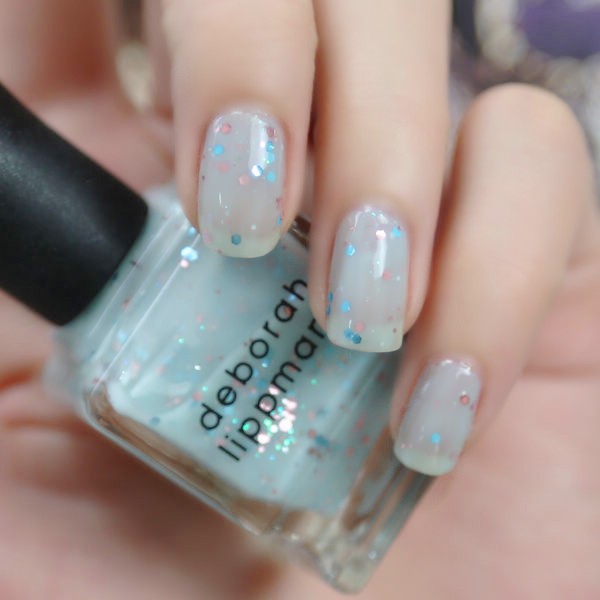 现货Deborah Lippmann 指甲油 GLTTERIN THAIR 正货 淡蓝彩闪