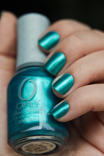 ORLY 珠光孔雀蓝甲油