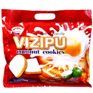 越南进口零食VIZIPU一品椰子饼干/椰丝面包干g
