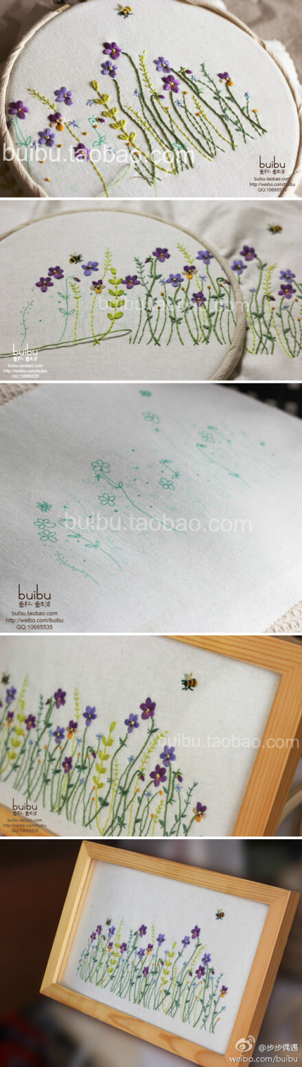 三色堇 森系手工刺绣壁挂——青木和子花草系列.........刺绣教程http://item.taobao.com/item.htm?spm=a1z10.1.w17471251917.2.apG29t&id=17687122214&