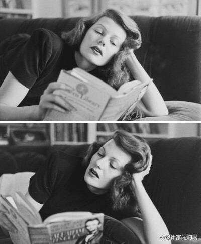 #设计家映像志#Rita Hayworth reads.