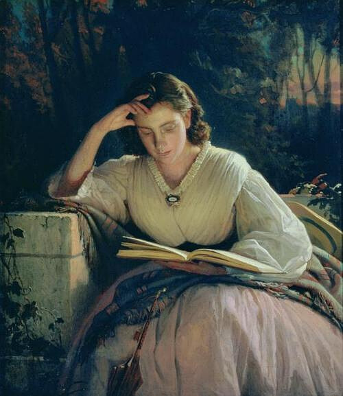 Reading, Ivan Nikolaevich Kramskoy. Russian (1837-1887)