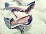 Oh shiny, silver shoes!