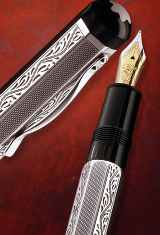 发行年份： 1992年。 限量版：4,810支墨水笔。 八面形925纯银笔杆。 维也纳式雕刻。 镀铑18K金笔咀，饰以心形孔。