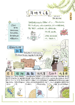 喜闻乐见的绘本漫画： 清明节放假，踏青中。。。