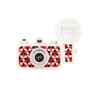 Lomography 乐魔 La Sardina Camera & Flash - Cubic 几何图案版 胶片相机-摄影/摄