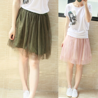 上以和风夏装日本梦幻网纱短裙半身裙